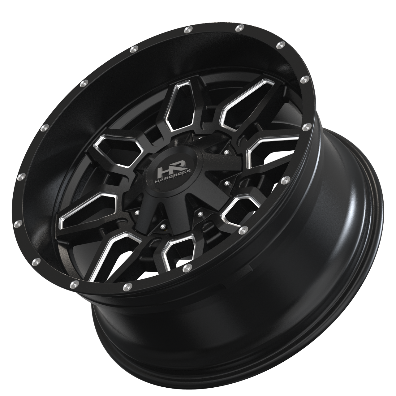 20x9 Hardrock Offroad H718 Striker Gloss Black Milled Wheel 6x5.5 Bolt Pattern 20mm Offset