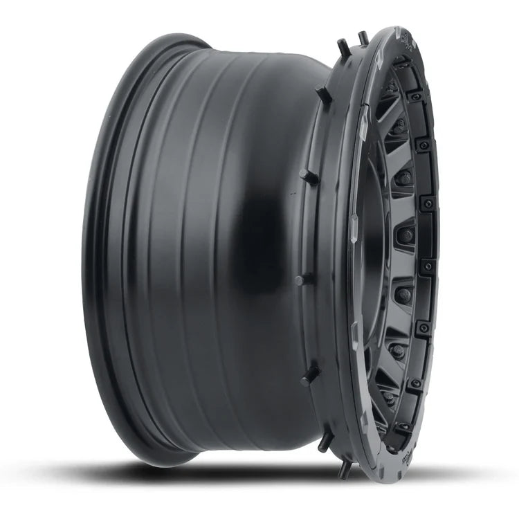 17x8.5 Icon Alloys Hammer Pro Satin Black Wheel 6x5.5 Bolt Pattern 0mm Offset