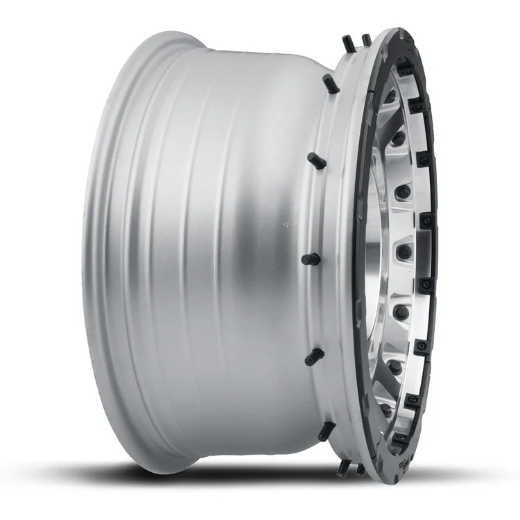 17x8.5 Icon Alloys Hammer Pro Silver Machined Wheel 6x5.5 Bolt Pattern 0mm Offset