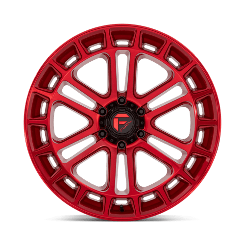 22x10 fuel off-road d719 heater candy red machined wheel 6x5.5 bolt pattern 13mm offset