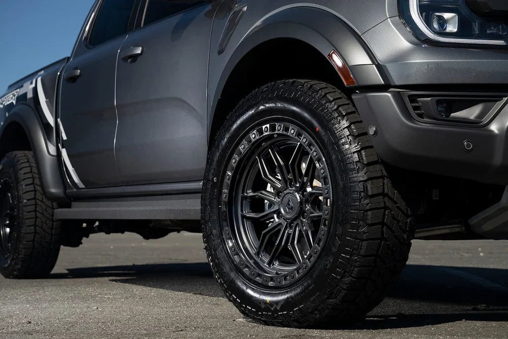 17x8 5 arena wheel a109 hustle glossy gun metal center satin black lip wheel 6x5.5 bolt pattern 25mm offset