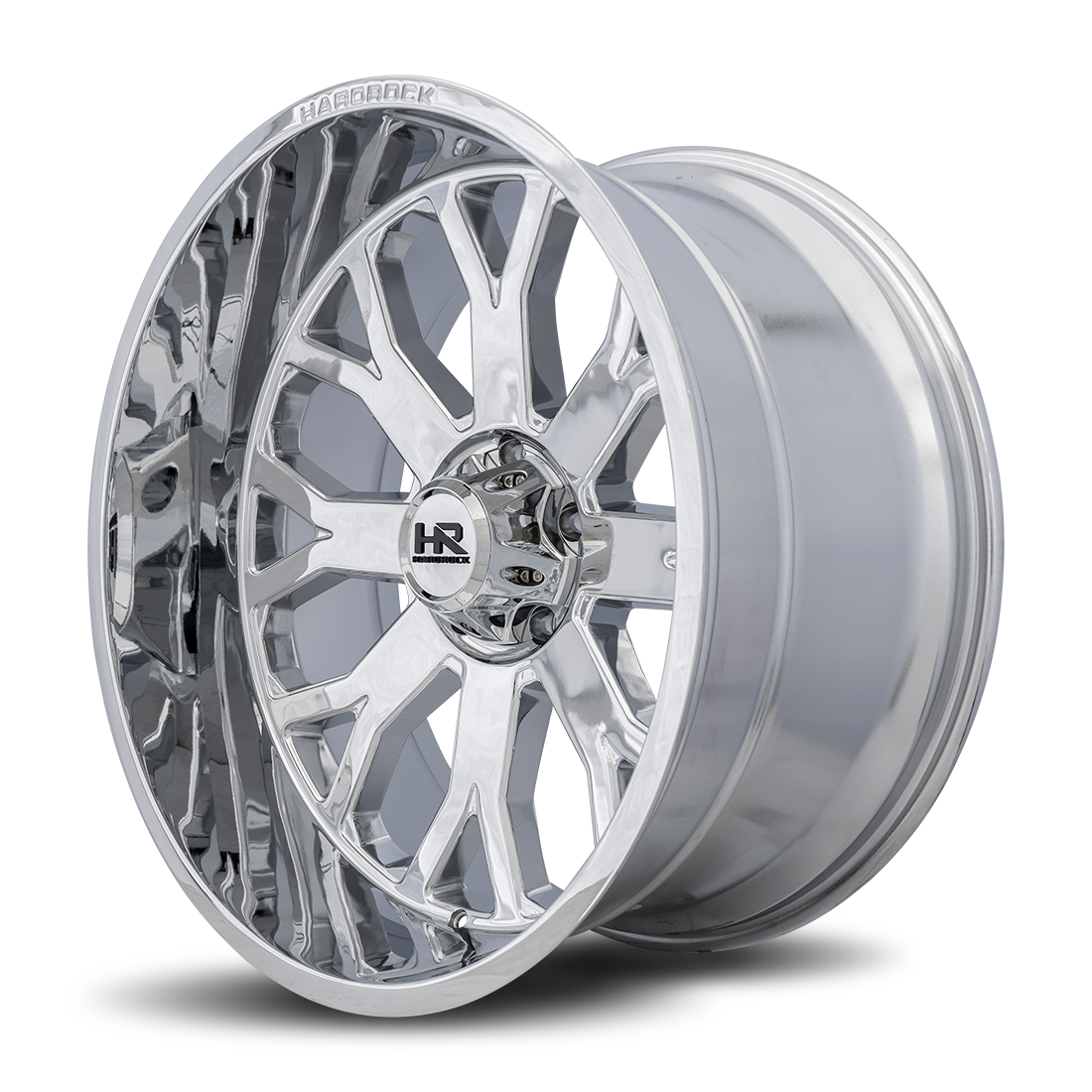 24x12 Hardrock Offroad H504 Slammer XPosed Chrome Wheel 6x5.5 Bolt Pattern -44mm Offset