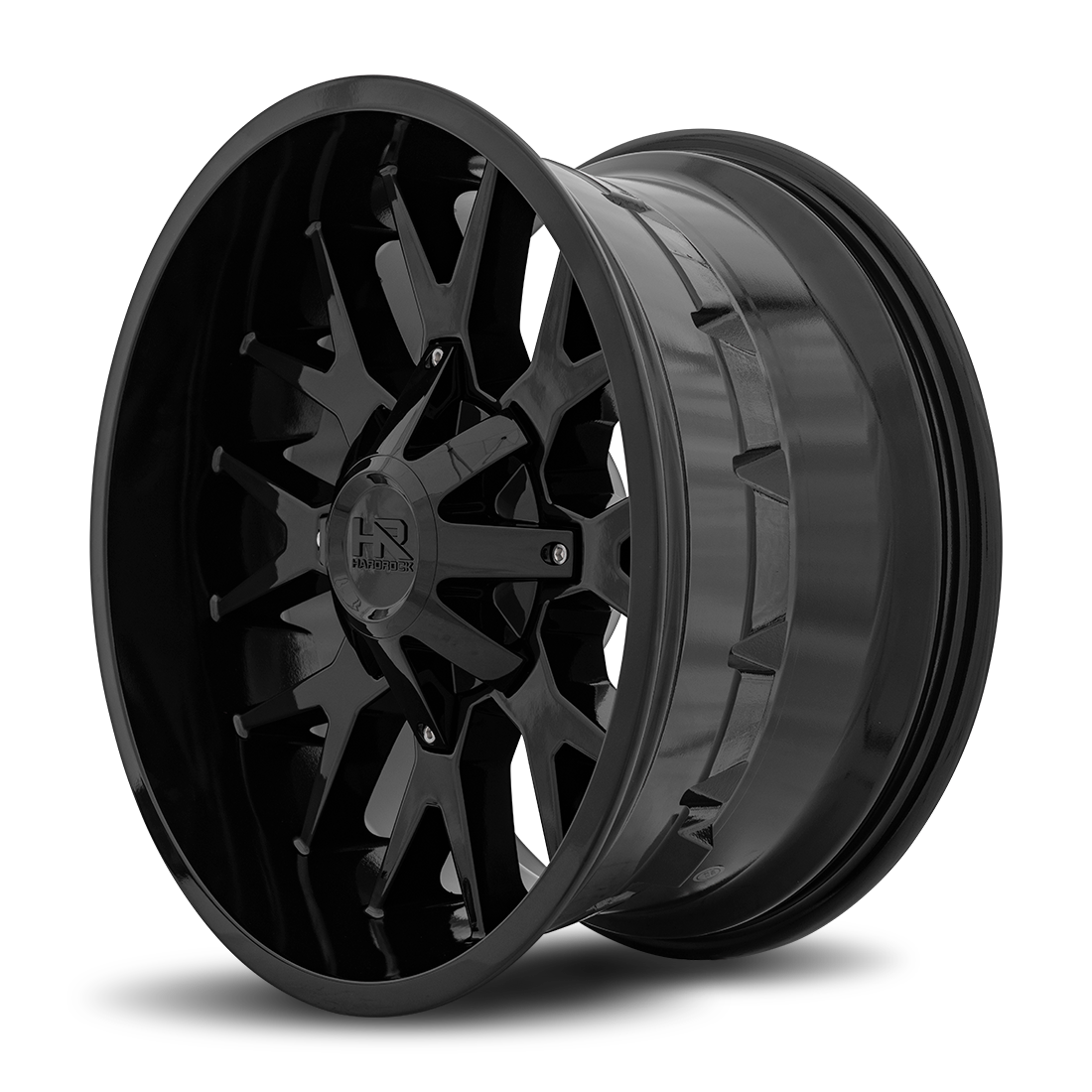 20x10 Hardrock Offroad H700 Affliction Gloss Black Wheel 6x5.5 Bolt Pattern -19mm Offset