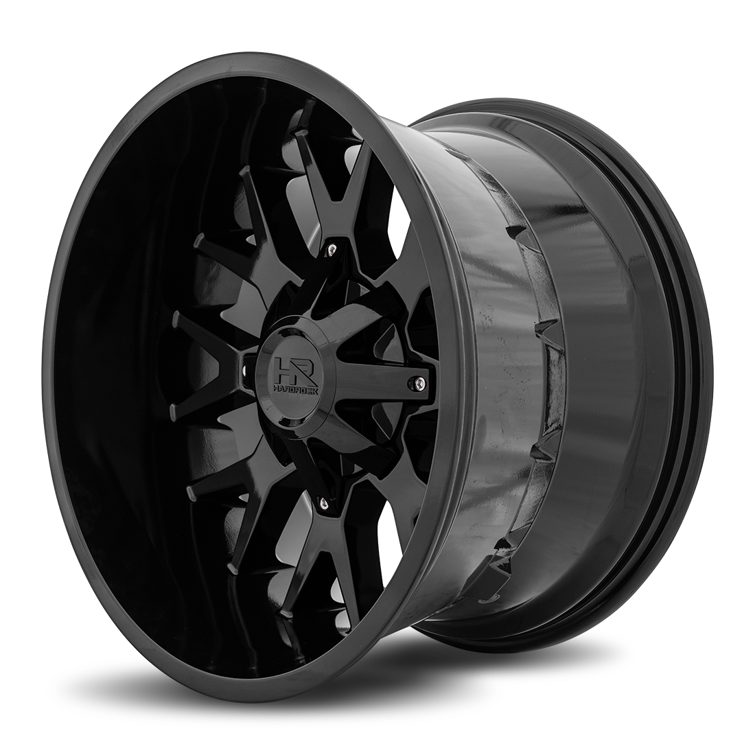 20x12 Hardrock Offroad H700 Affliction Gloss Black Wheel 6x5.5 Bolt Pattern -44mm Offset
