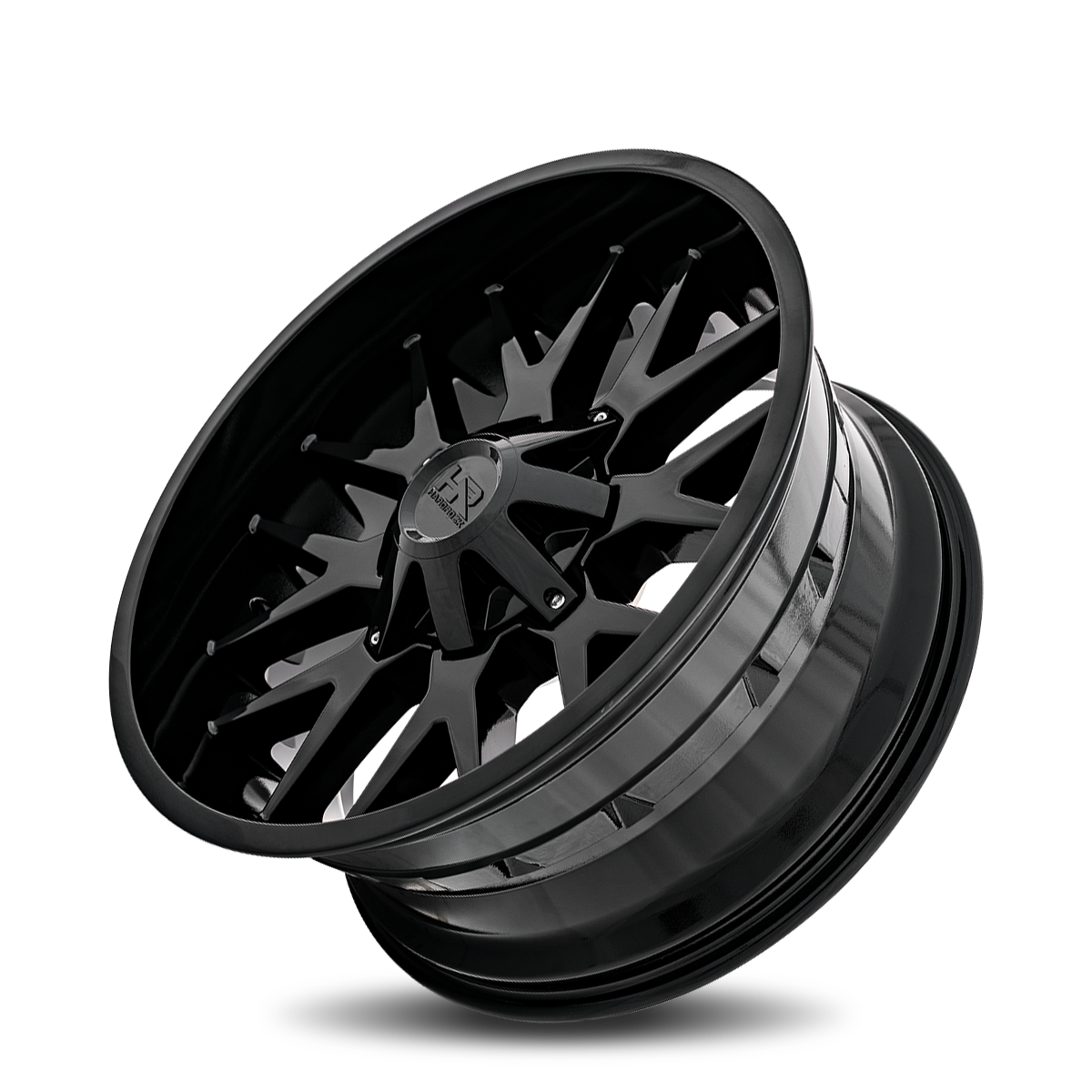 22x10 Hardrock Offroad H700 Affliction Gloss Black Wheel 6x5.5 Bolt Pattern -19mm Offset