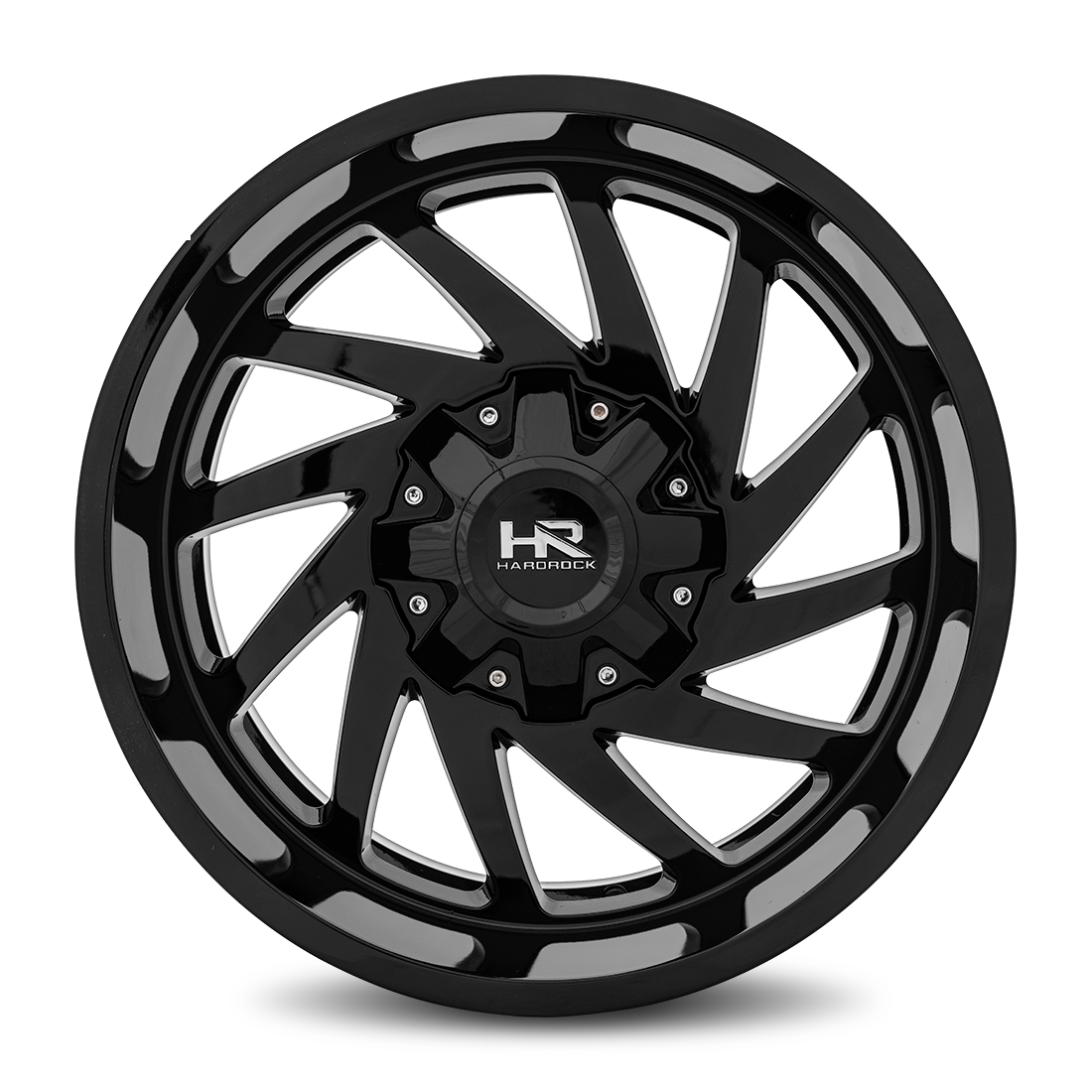 20x9 Hardrock Offroad H704 Crusher Gloss Black Wheel 6x5.5 Bolt Pattern 0mm Offset