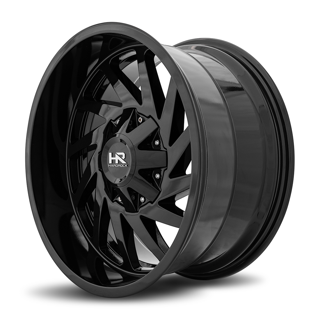 20x10 Hardrock Offroad H704 Crusher Gloss Black Wheel 6x5.5 Bolt Pattern -19mm Offset
