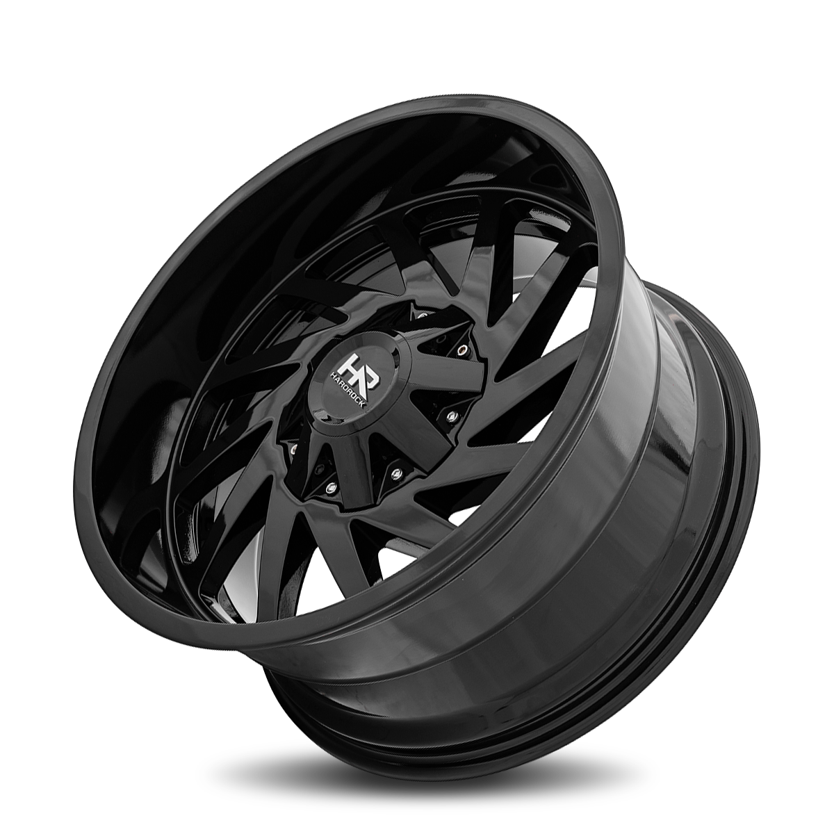 20x9 Hardrock Offroad H704 Crusher Gloss Black Wheel 6x5.5 Bolt Pattern 0mm Offset