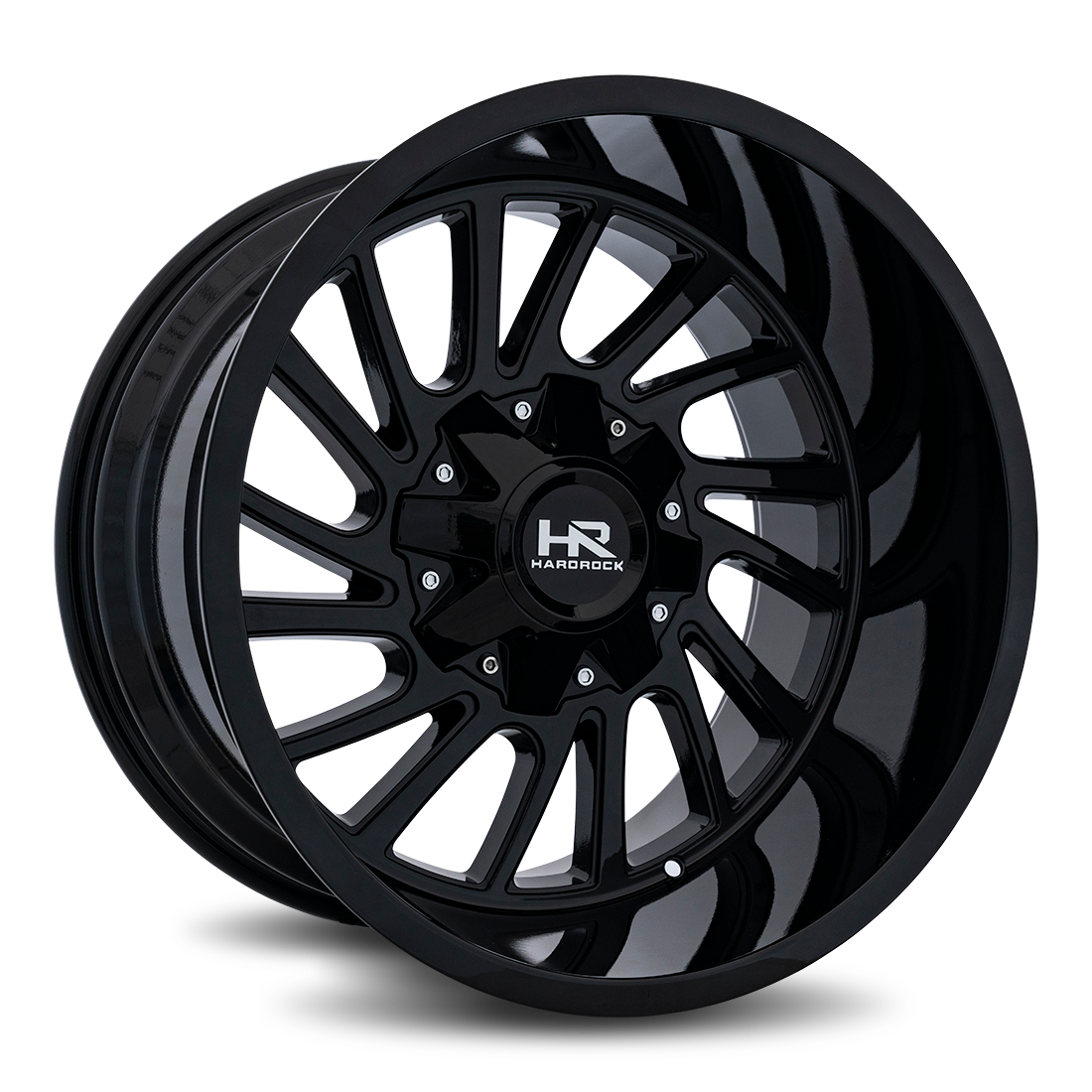 20x12 Hardrock Offroad H708 Overdrive Gloss Black Wheel 6x5.5 Bolt Pattern -51mm Offset