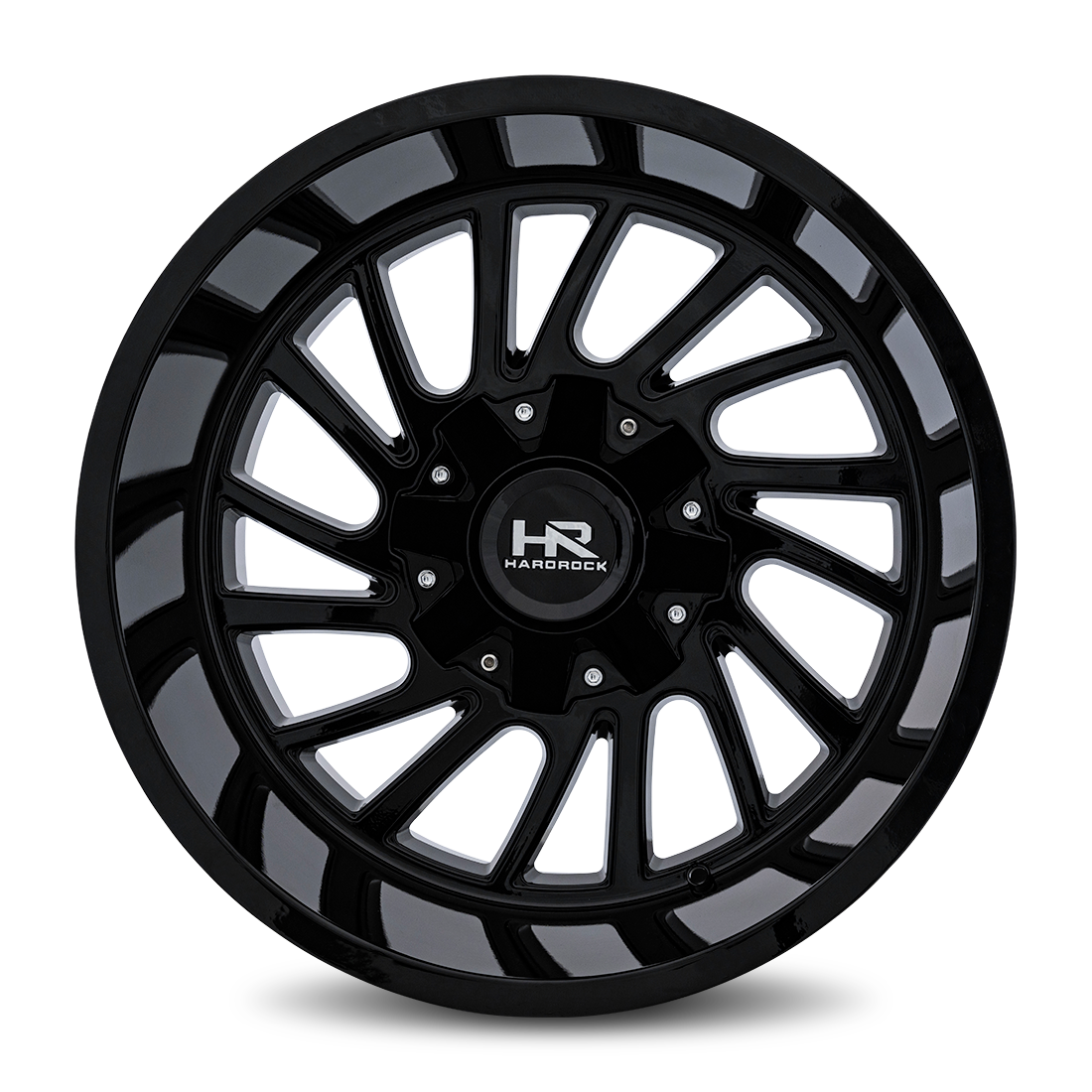 20x12 Hardrock Offroad H708 Overdrive Gloss Black Wheel 6x5.5 Bolt Pattern -51mm Offset