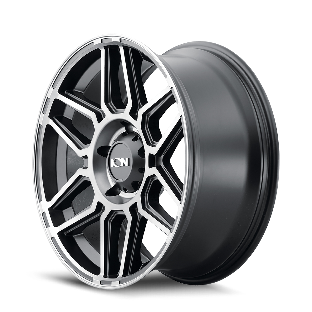 20x9 ion alloy 146 matte black machined with dark wheel 6x5.5 bolt pattern 18mm offset