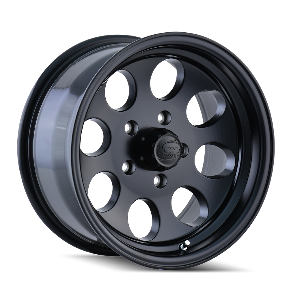15x8 ion alloy 171 matte black wheel 6x5.5 bolt pattern 27mm offset