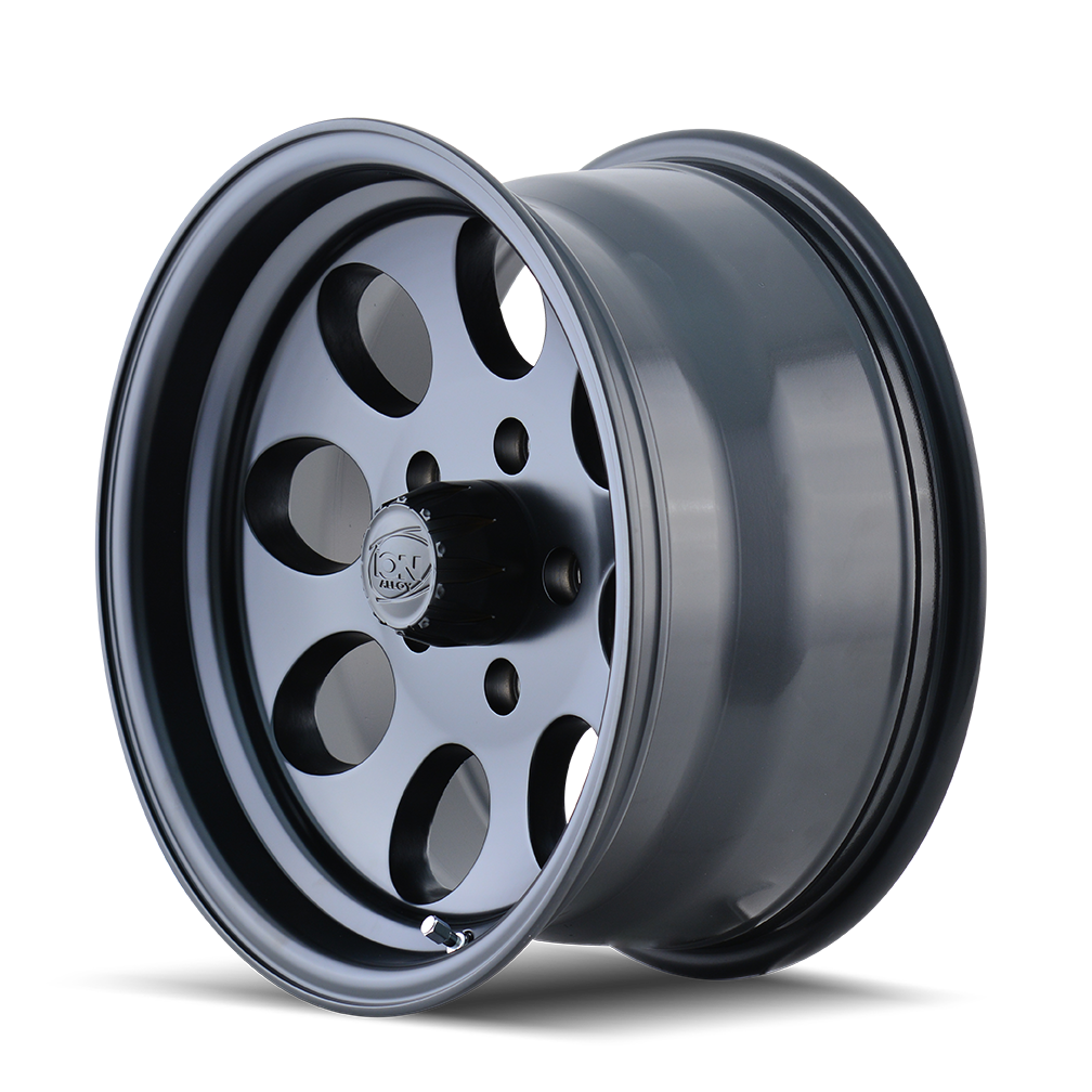 15x8 ion alloy 171 matte black wheel 6x5.5 bolt pattern 27mm offset