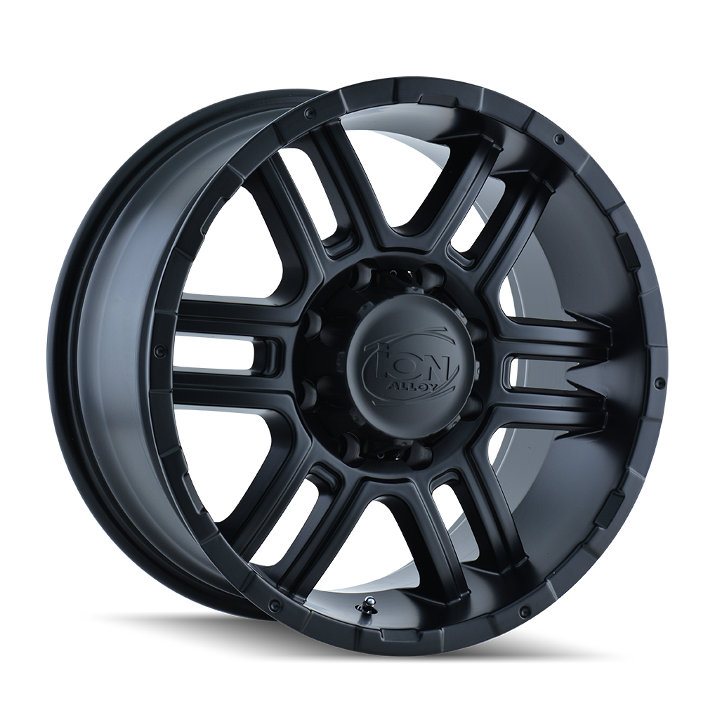 17x8 ion alloy 179 matte black wheel 6x5.5 bolt pattern 10mm offset