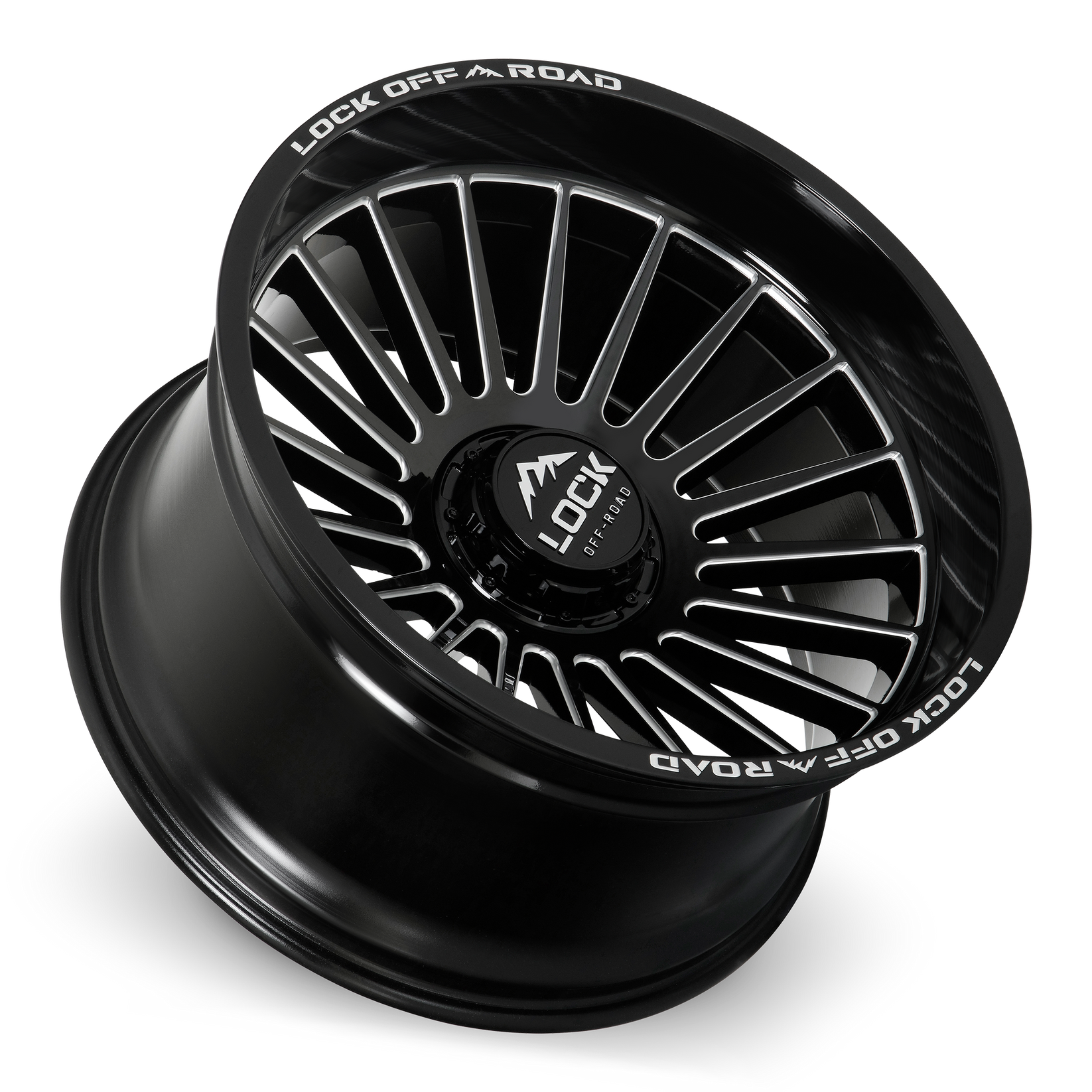 22x10 lock off-road invasion gloss black milled wheel 6x5.5 bolt pattern 18mm offset