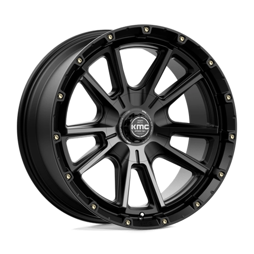 20x9 kmc km100 sync satin black w gray tint wheel 6x5.5 bolt pattern 0mm offset