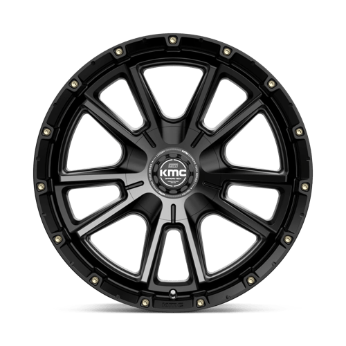 20x9 kmc km100 sync satin black w gray tint wheel 6x5.5 bolt pattern 0mm offset