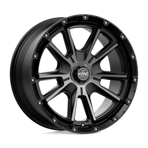 20x9 kmc km100 sync satin black w gray tint wheel 6x5.5 bolt pattern 18mm offset