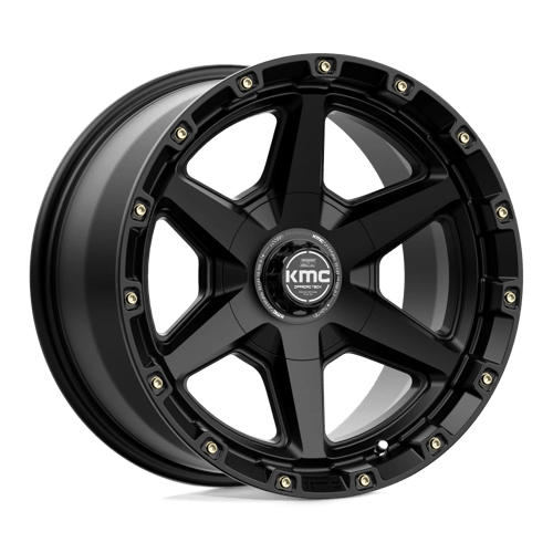 17x9 kmc km101 tempo satin black wheel 6x5.5 bolt pattern 12mm offset