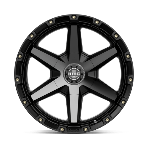 20x9 kmc km101 tempo satin black w gray tint wheel 6x5.5 bolt pattern 0mm offset