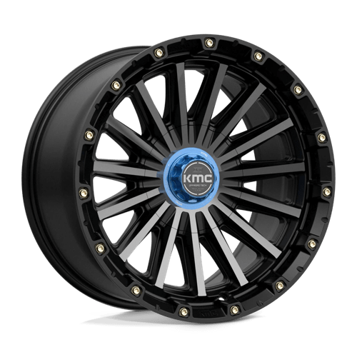17x9 kmc km102 signal satin black w gray tint wheel 6x5.5 bolt pattern 12mm offset