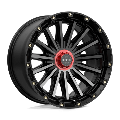 17x9 kmc km102 signal satin black w gray tint wheel 6x5.5 bolt pattern 12mm offset