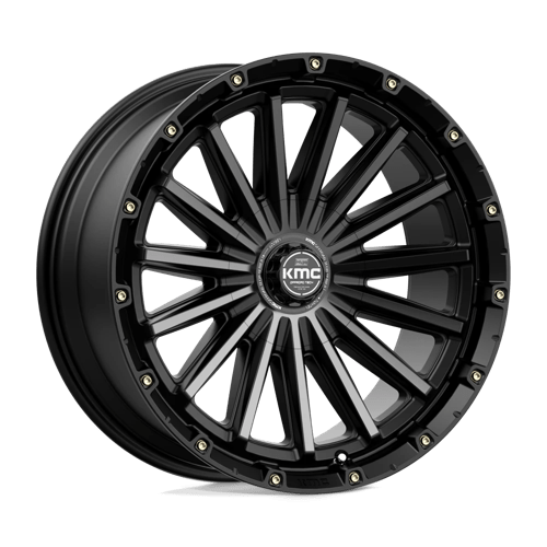 20x9 kmc km102 signal satin black w gray tint wheel 6x5.5 bolt pattern 0mm offset