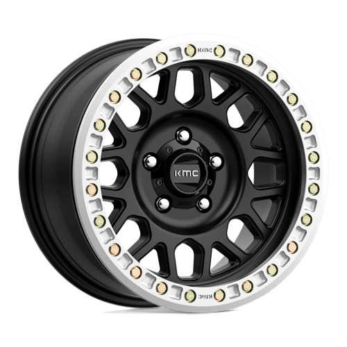 20x9 kmc km234 grenade desert satin black beadlock wheel 6x5.5 bolt pattern 12mm offset