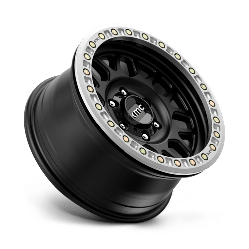 17x8 5 kmc km234 grenade desert satin black beadlock wheel 6x5.5 bolt pattern 0mm offset