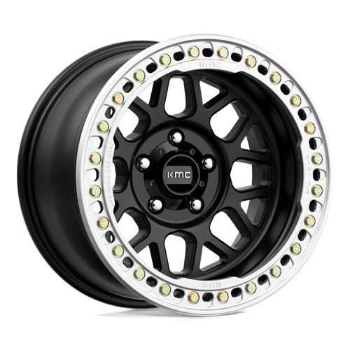 18x9 kmc km235 grenade crawl satin black beadlock wheel 6x5.5 bolt pattern 24mm offset