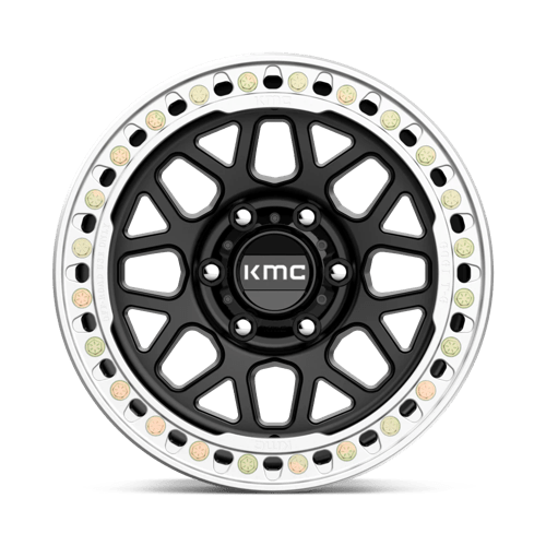 17x9 kmc km235 grenade crawl satin black beadlock wheel 6x5.5 bolt pattern 38mm offset