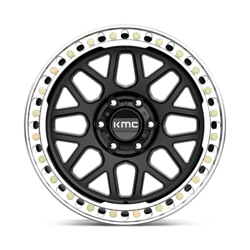 20x10 kmc km235 grenade crawl satin black beadlock wheel 6x5.5 bolt pattern 48mm offset