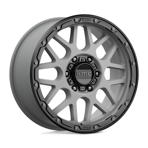 18x8 5 kmc km535 grenade off-road matte gray w matte black lip wheel 6x5.5 bolt pattern 35mm offset