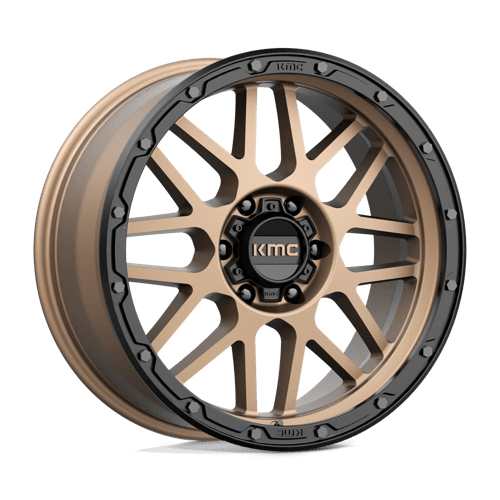 20x9 kmc km535 grenade off-road matte bronze w m black lip wheel 6x5.5 bolt pattern 18mm offset