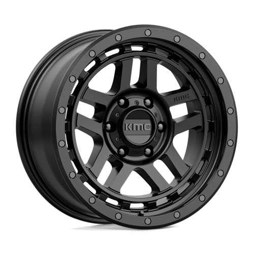 18x8 5 kmc km540 recon satin black wheel 6x5.5 bolt pattern 0mm offset
