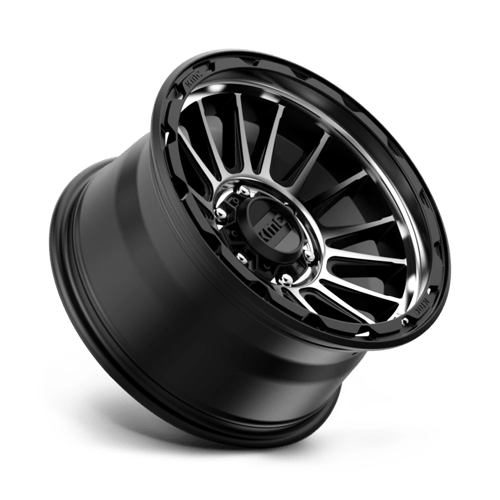 17x9 kmc km542 impact satin black machined wheel 6x5.5 bolt pattern 12mm offset