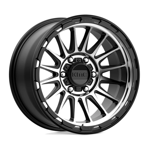 18x9 kmc km542 impact satin black machined wheel 6x5.5 bolt pattern 0mm offset