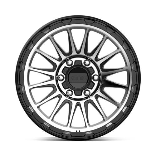18x9 kmc km542 impact satin black machined wheel 6x5.5 bolt pattern 0mm offset