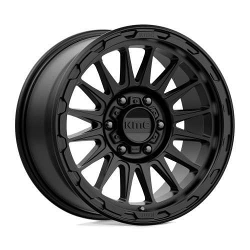 18x9 kmc km542 impact satin black wheel 6x5.5 bolt pattern 18mm offset