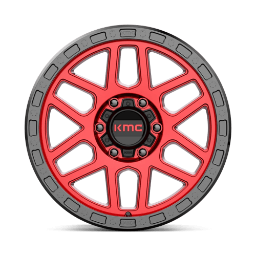 17x9 kmc km544 mesa candy red w black lip wheel 6x5.5 bolt pattern 12mm offset