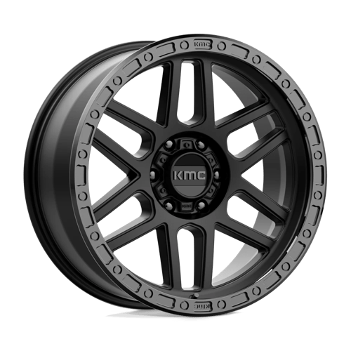 20x9 kmc km544 mesa satin black w gloss black lip wheel 6x5.5 bolt pattern 0mm offset