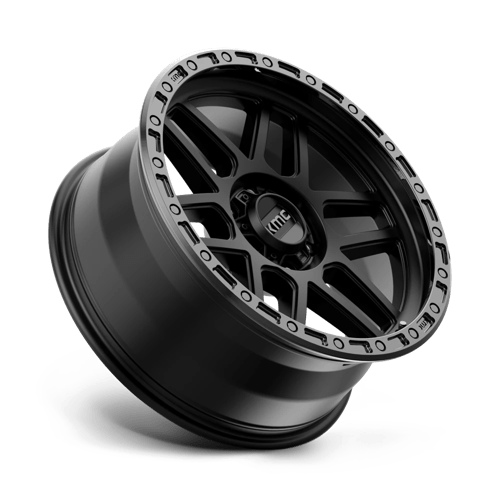 17x8 5 kmc km544 mesa satin black w gloss black lip wheel 6x5.5 bolt pattern 0mm offset