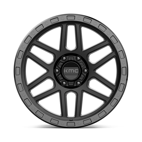 17x8 5 kmc km544 mesa satin black w gloss black lip wheel 6x5.5 bolt pattern 0mm offset