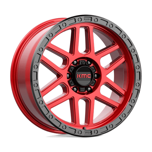 20x9 kmc km544 mesa candy red w black lip wheel 6x5.5 bolt pattern 18mm offset
