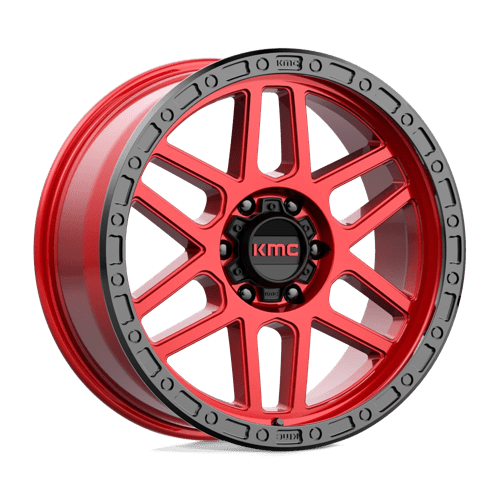 17x9 kmc km544 mesa candy red w black lip wheel 6x5.5 bolt pattern 12mm offset