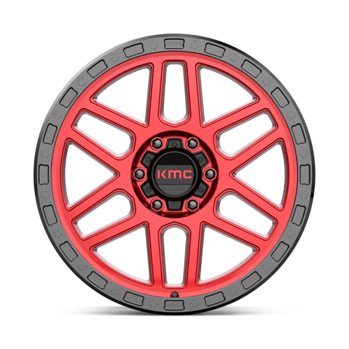 20x9 kmc km544 mesa candy red w black lip wheel 6x5.5 bolt pattern 18mm offset