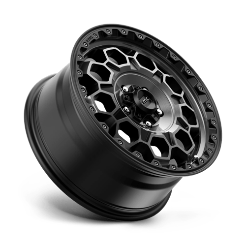 17x9 kmc km545 trek satin black w gray tint wheel 6x5.5 bolt pattern 12mm offset
