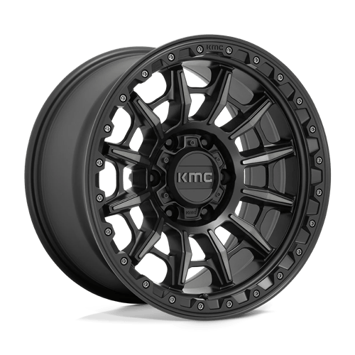17x9 kmc km547 carnage satin black w gray tint wheel 6x5.5 bolt pattern 0mm offset