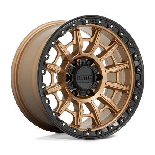 16x8 kmc km547 carnage matte bronze w black lip wheel 6x5.5 bolt pattern 0mm offset