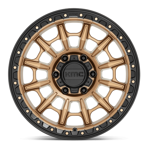 16x8 kmc km547 carnage matte bronze w black lip wheel 6x5.5 bolt pattern 0mm offset